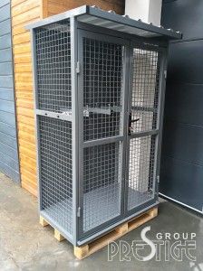 Klatka box na butle gazu technicznego 8 butli szara 7012