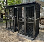 Klatka box na butle gazu technicznego 8 butli czarna szafa na butle